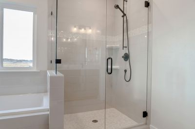 Black Metal Frame Shower Door